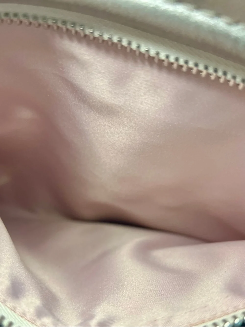 Coach Cream Leather Shoulder Bag Pink Satin Lining